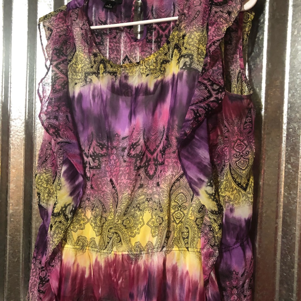 Large fully lined AGB silk sleeveless blouse